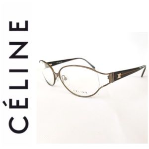 BRAND NEW Céline oval eyeglasses brown silver